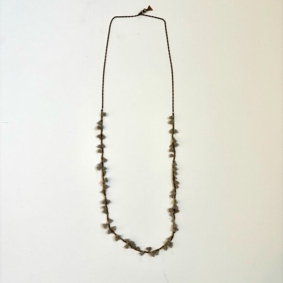 Serafina Tassel Necklace - Gold and Gray - Picture 2 of 3